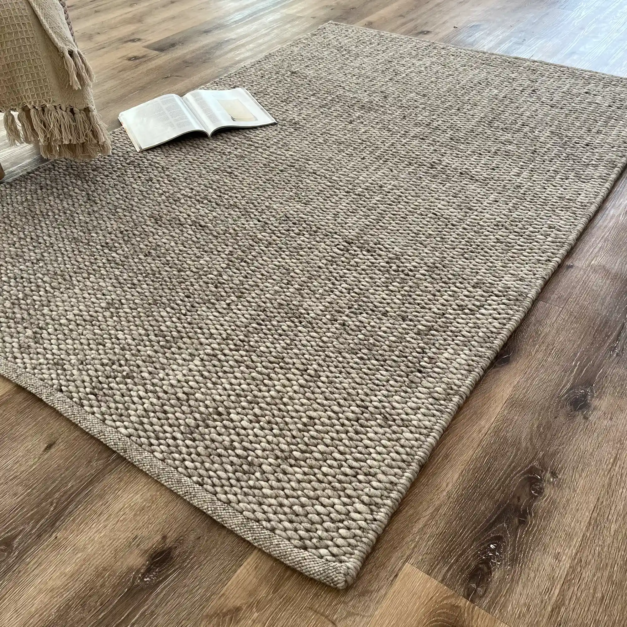 Adon, 100% New Zealand Wool, Thick and Chunky Hand Woven Greek Area Rug