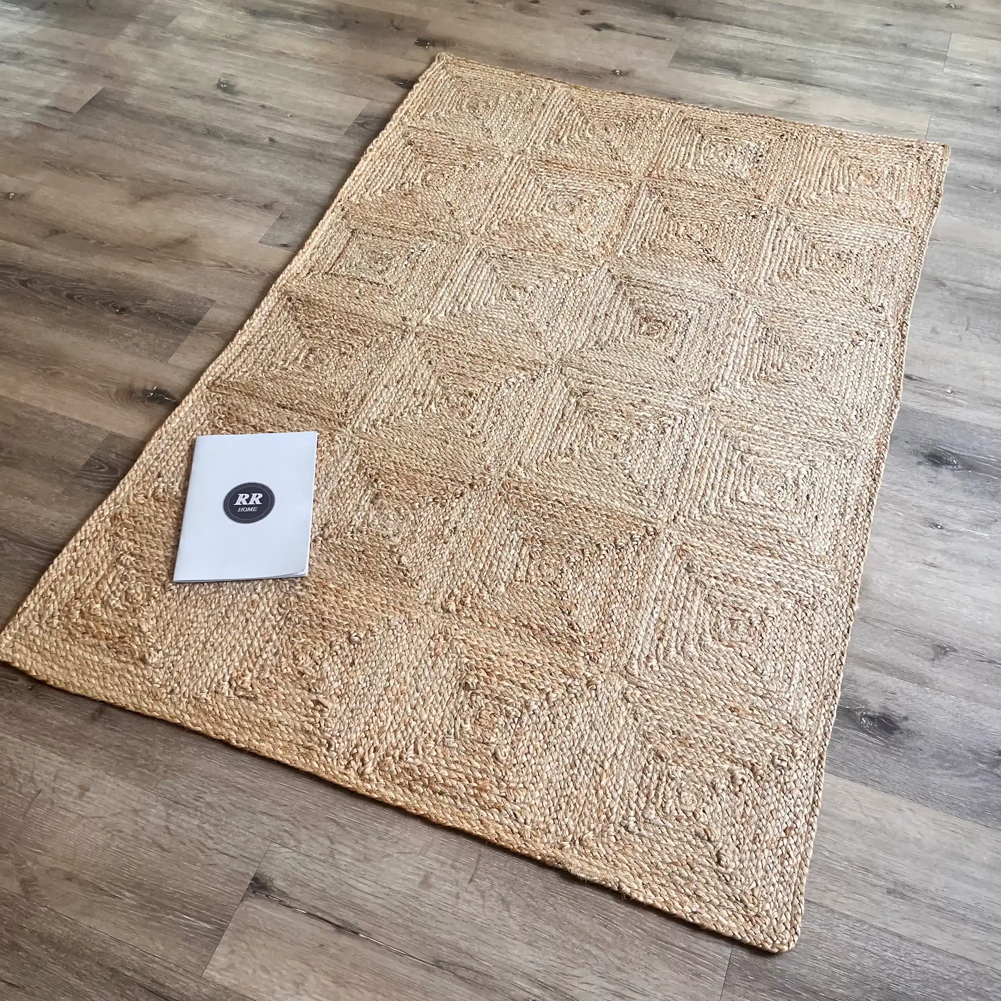 Jute Boxes by Rita Rugs Home, Unique Artistic Jute Hand Woven Area Rug