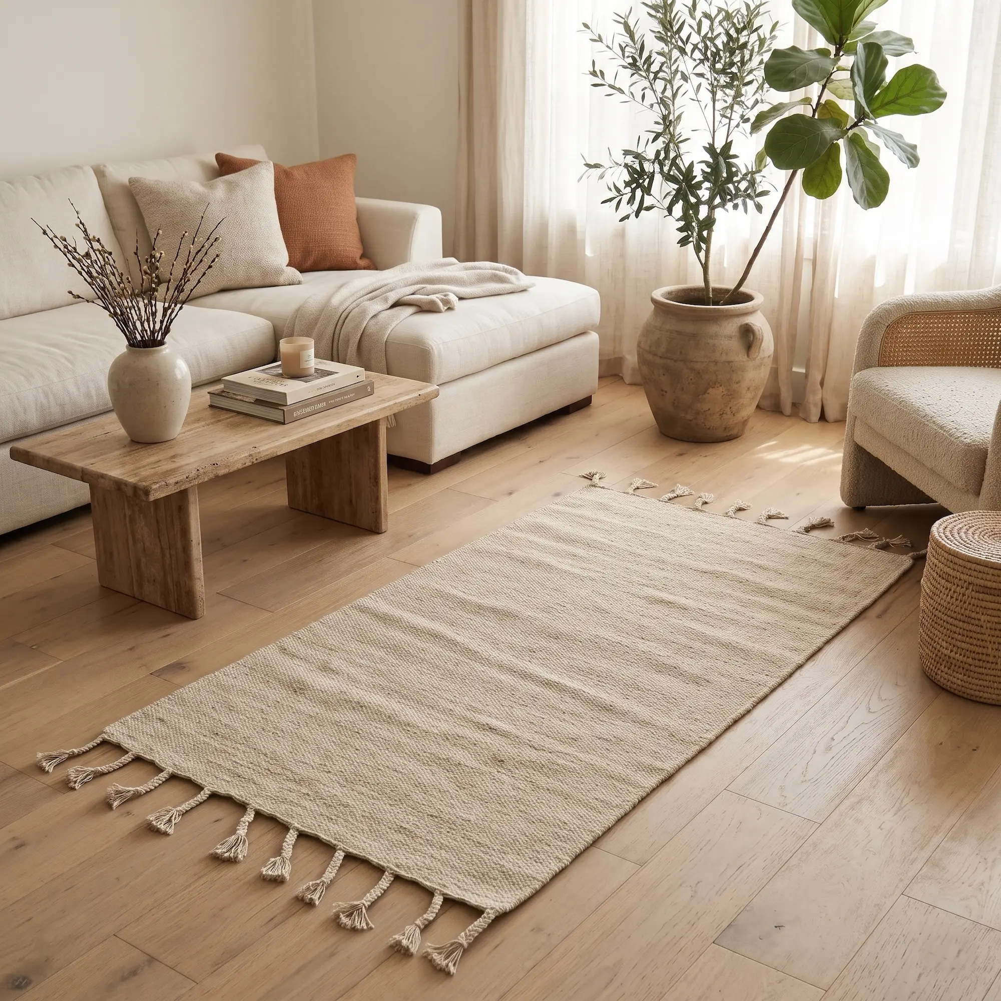 Brockwood, 100% Wool, Reversible Hand Woven Area Rug