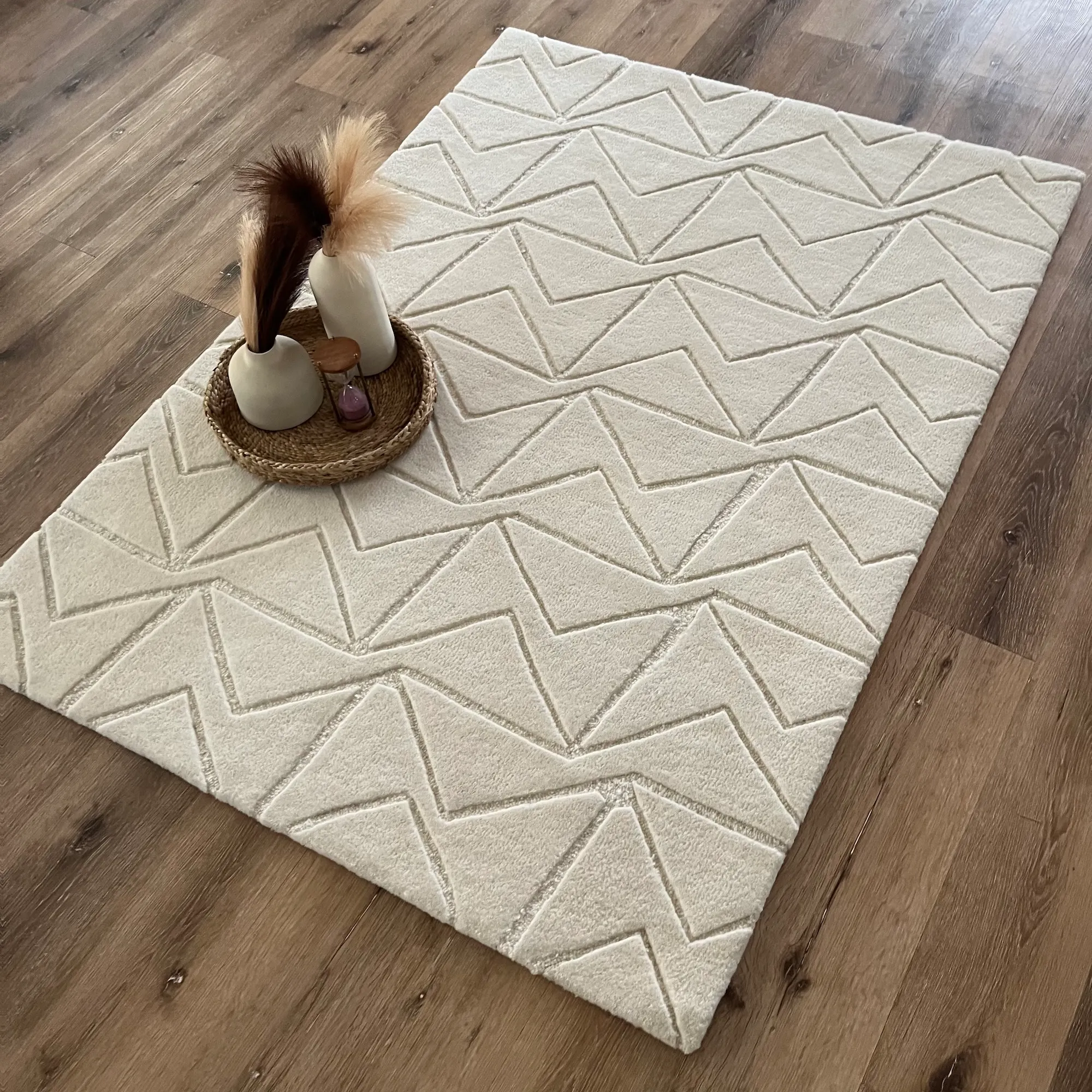 Elijah, 100% New Zealand Wool Pile, Artistic and Thick Hand Tufted Area Rug