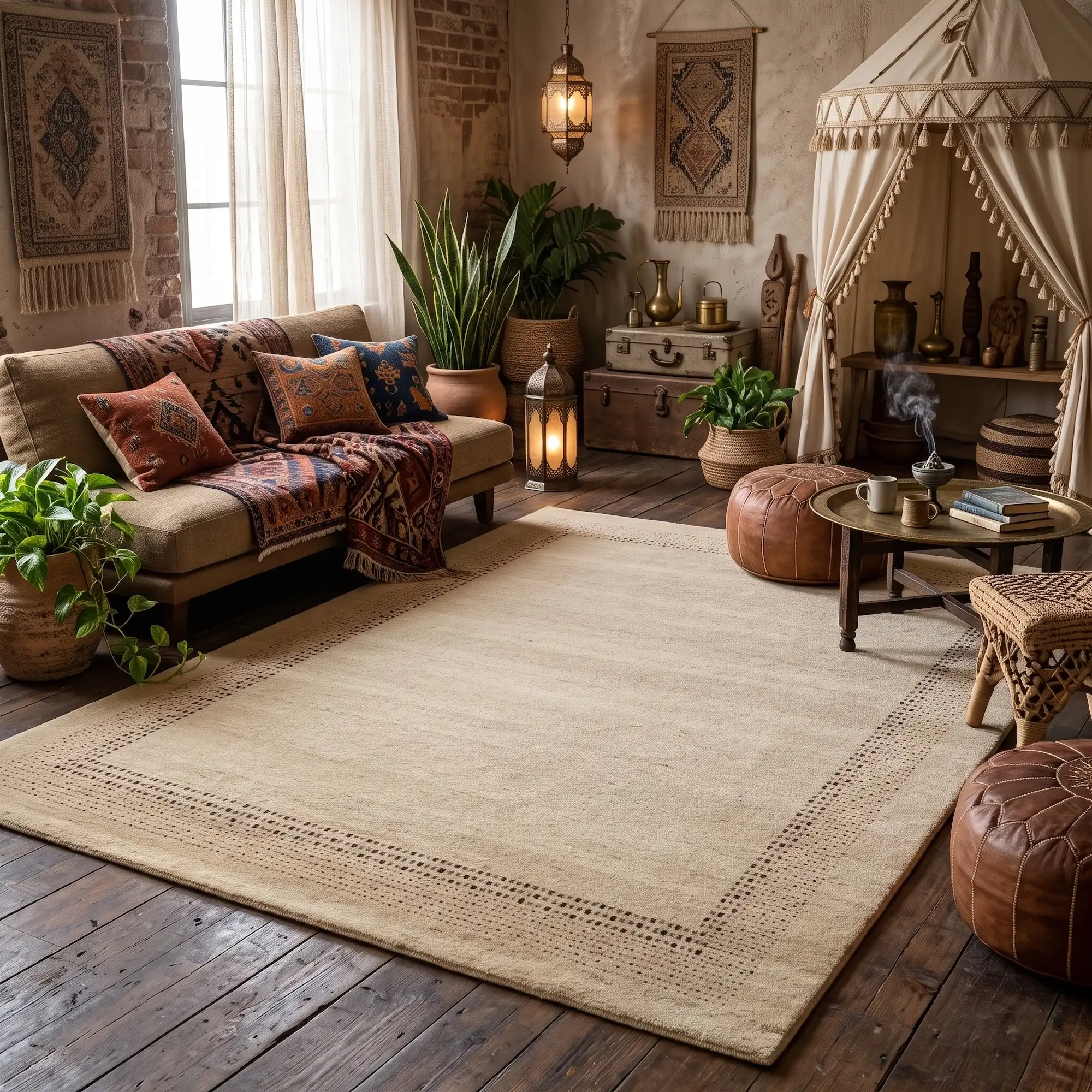 Gabbeh Loribaft, 100% Argentina Wool Pile, Nomadic Thick Wool Hand Knotted Area Rug, RRH124