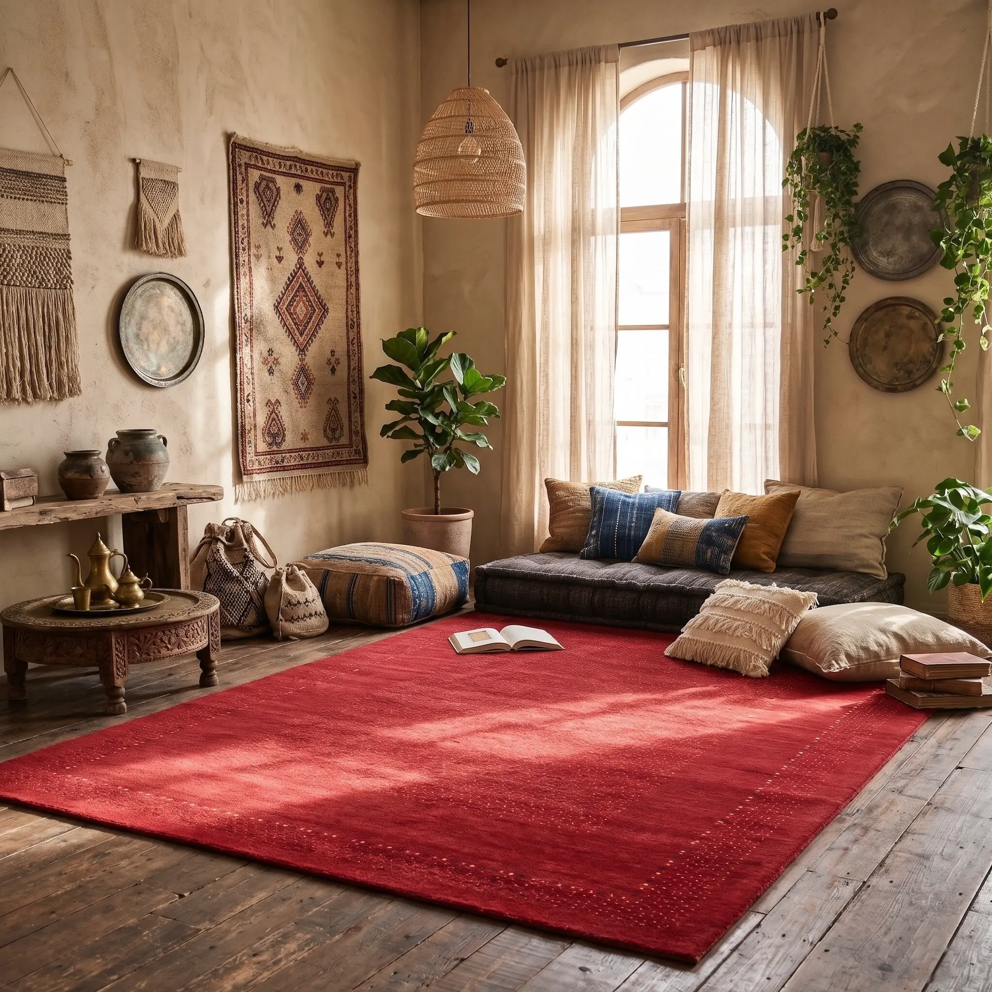 Gabbeh Loribaft, 100% Argentina Wool Pile, Nomadic Thick Wool Hand Knotted Area Rug, RRH125