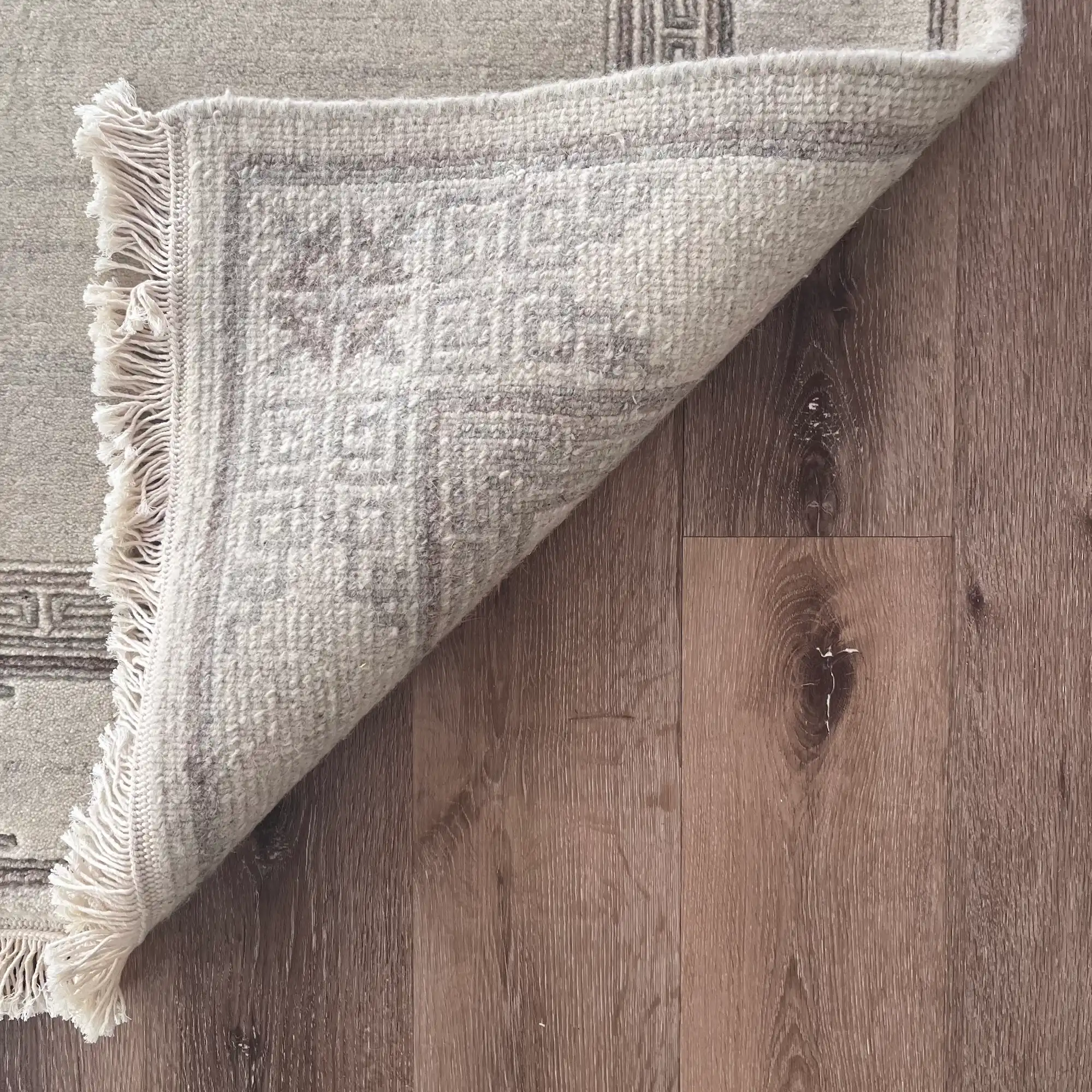 Ghorahi Natur, 100% New Zealand Undyed Natural Wool Pile, Hand Knotted Oriental Area Rug - Image 2